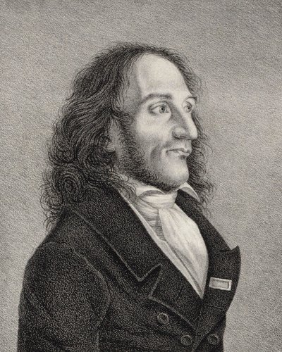 Portret Niccolò Paganiniego 1782-1840, c. 1830 autorstwa Unbekannt