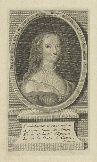 Portret Ninon de Lenclos 1620-1705, ok. 1730. autorstwa Unbekannt