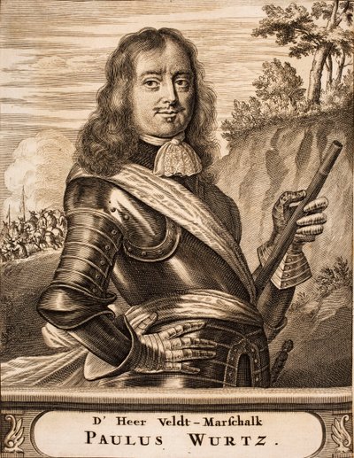 Portret Paula Würtza 1612-1676 Od: Scena wojny, 1675. autorstwa Unbekannt