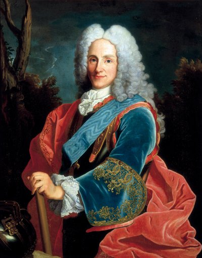Portret króla Hiszpanii Filipa V (1683-1746). Malarstwo anonimowe, sztuka barokowa. olej na płótnie. autorstwa Unbekannt