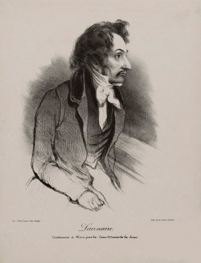 Portret Pierre-Francois Lacenaire, 1835. autorstwa Unbekannt