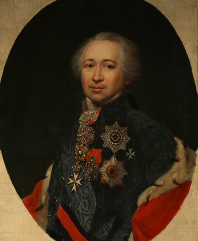 Portret księcia Aleksandra Kurakina 1752-1818, lata 1810 autorstwa Unbekannt
