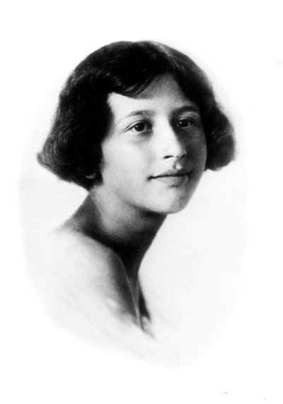Portret Simone Weil (zdjęcie czarno-białe) autorstwa Unbekannt