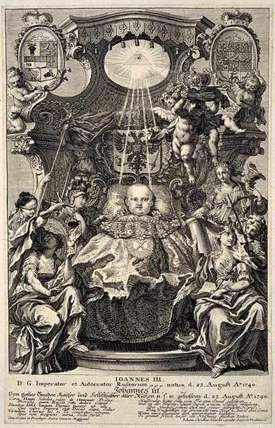 Portret cara Rosji Iwana VI Antonowicza 1740-1764, 1740 autorstwa Unbekannt