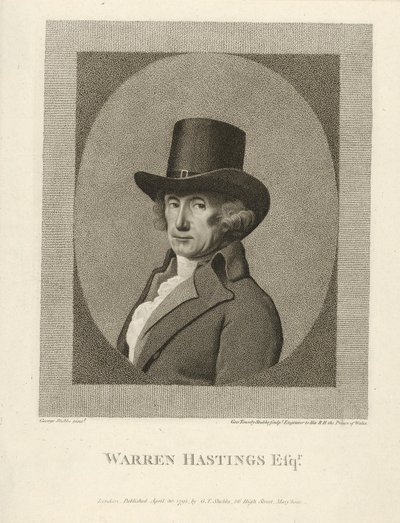 Portret Warrena Hastingsa, Esq., wyd. 1795. autorstwa Unbekannt