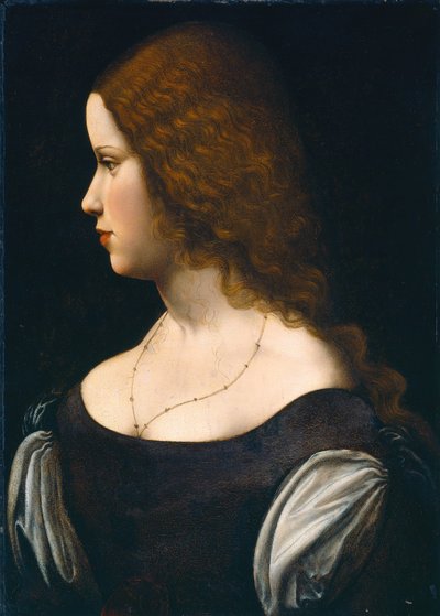 Portret młodej damy, ca. 1500. autorstwa Unbekannt