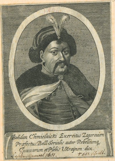 Portret hetmana kozackiego Ukrainy Bohdana Chmielnickiego 1595-1657 autorstwa Unbekannt