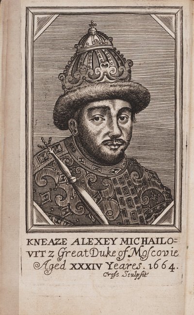 Portret cara Rosji Aleksisa I Michajłowicza 1629-1676 Od: Obecny stan Rosji Samuel Collins, 1664 autorstwa Unbekannt