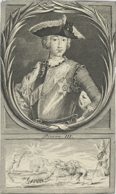 Portret cara Piotra III Rosji 1728-1762, c. 1750. autorstwa Unbekannt