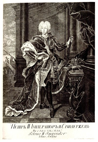 Portret cara Piotra II Rosji 1715-1730 autorstwa Unbekannt