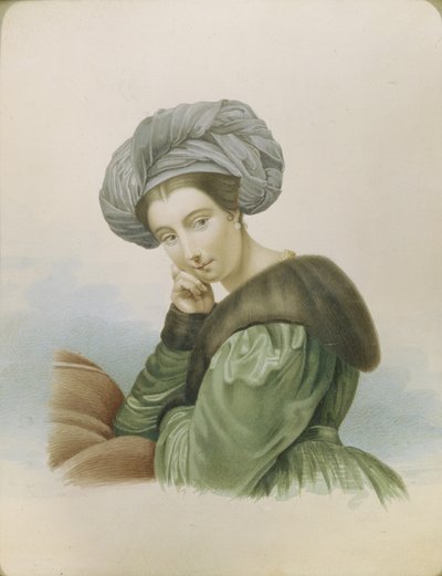 Portret aktorki Ekateriny Siemionowej 1786-1849, początek XIX wieku. autorstwa Unbekannt