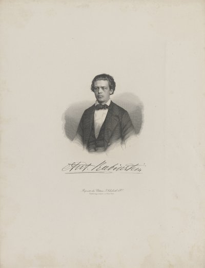 Portret kompozytora Antona Rubinsteina 1829-1894, ok. 1930 r. 1850. autorstwa Unbekannt