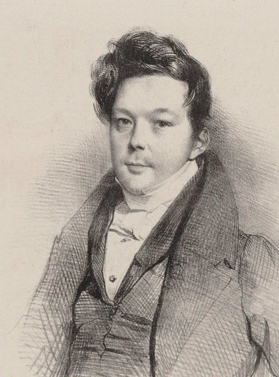 Portret kompozytora Auguste-Mathieu Panserona 1796-1859, 1820. autorstwa Unbekannt