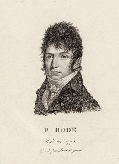 Portret kompozytora Pierre Jacques Joseph Rode 1774-1830. autorstwa Unbekannt