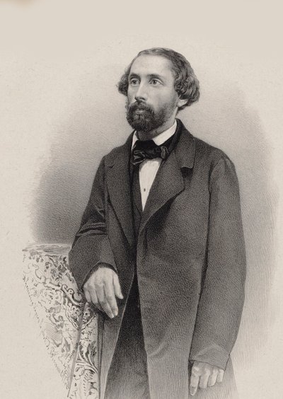 Portret pianisty i kompozytora Juliusa Schulhoffa 1825-1898 , 1860. autorstwa Unbekannt