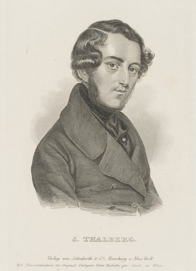 Portret pianisty i kompozytora Zygmunta Thalberga 1812-1871 , ok. 1930 r. 1850. autorstwa Unbekannt