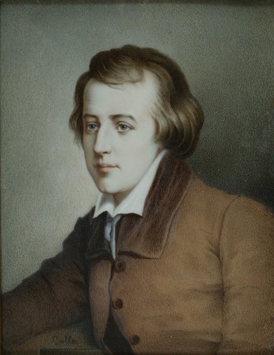 Portret poety Heinricha Heinego 1797-1856, ok. 1825 autorstwa Unbekannt