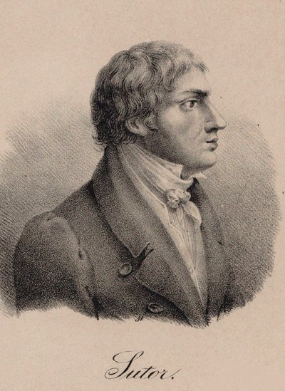 Portret śpiewaka i kompozytora Wilhelma Sutora 1774-1828 , ok. 1825. autorstwa Unbekannt