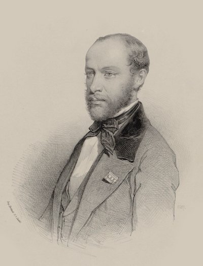 Portret skrzypka i kompozytora Henri Vieuxtempsa 1820-1881, 1857. autorstwa Unbekannt