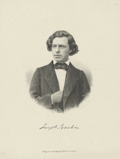 Portret skrzypka i kompozytora Josepha Joachima 1831-1907, ok. 1855. autorstwa Unbekannt
