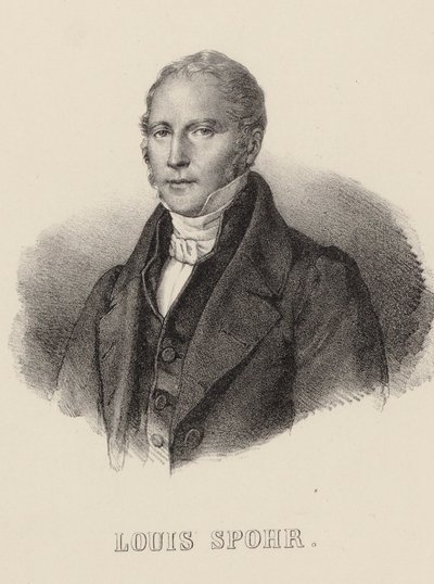 Portret skrzypka i kompozytora Louisa Spohra 1784-1859, ok. 1930 r. 1840. autorstwa Unbekannt