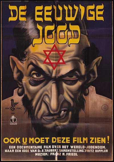 Plakat do antysemickiego filmu Wieczny Żyd, 1940. autorstwa Unbekannt