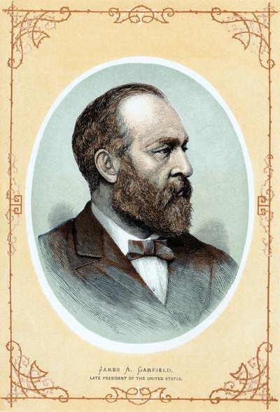 Portret pośmiertny Jamesa Abrama Garfielda, ok. 1885 r. autorstwa Unbekannt