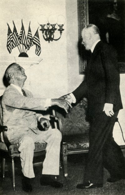 Prezydent Benes odwiedza F. D. Roosevelta w 1942, 1947. autorstwa Unbekannt