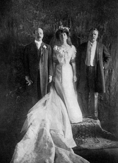 Prezydent Roosevelt i pan i pani Longworth, 1906, 1908 autorstwa Unbekannt