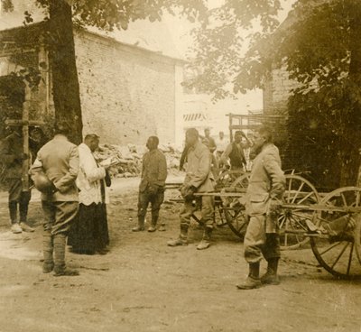 Ksiądz odprawia mszę w plenerze, c1914-c1918 autorstwa Unbekannt