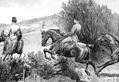 Książę Albert poluje w pobliżu zamku Belvoir, Leicestershire, ok. 1840, 1900 autorstwa Unbekannt