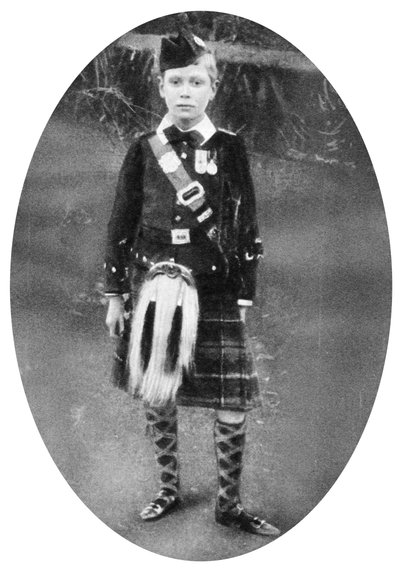 Książę Albert w stroju Highland, Sandringham, Norfolk, 1909 autorstwa Unbekannt