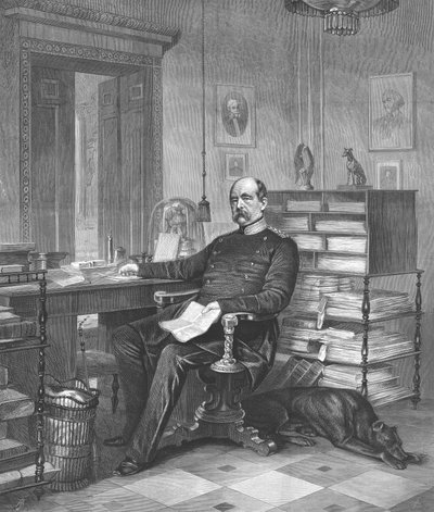 Książę Bismarck w swoim gabinecie, 1875 autorstwa Unbekannt