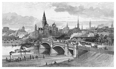 Princes Bridge, Melbourne, Wiktoria, Australia, 1886 autorstwa Unbekannt