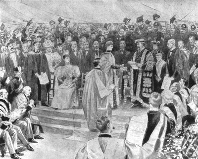 Księżniczka Aleksandra otrzymująca stopień doktora muzyki...1896, 1901. autorstwa Unbekannt