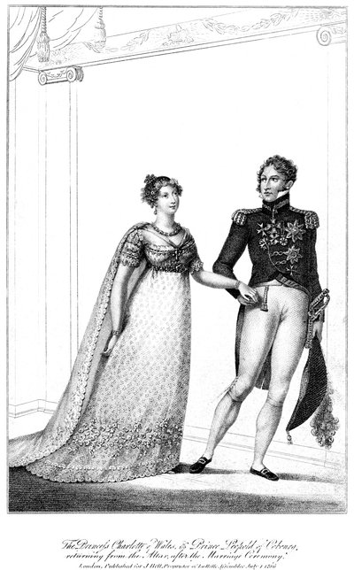 Księżniczka Charlotte i książę Leopold, 1816 autorstwa Unbekannt