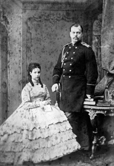 Księżniczka Dagmar Danii i wielki książę Aleksander Aleksandrowicz Rosji, 1866. autorstwa Unbekannt