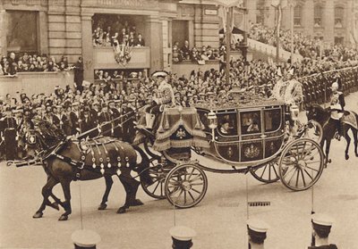 Księżniczka Elżbieta i jej kuzyn Lord Lascelles z Princess Royal, 1937 autorstwa Unbekannt