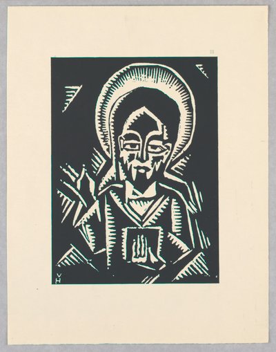 Druk, Christos Zehajici, Chrystus, ilustracja III, Etiopia, czyli Christos, Madonna i święci, jak widziałem w iluminacjach starego etiopskiego kodeksu teki autorstwa Unbekannt