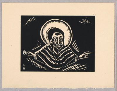Druk, Christos na Sądzie Ostatecznym, Chrystus, ilustracja IX, Etiopia, czyli Christos, Madonna i święci, jak widziałem w iluminacjach starego etiopskiego kodeksu teki autorstwa Unbekannt