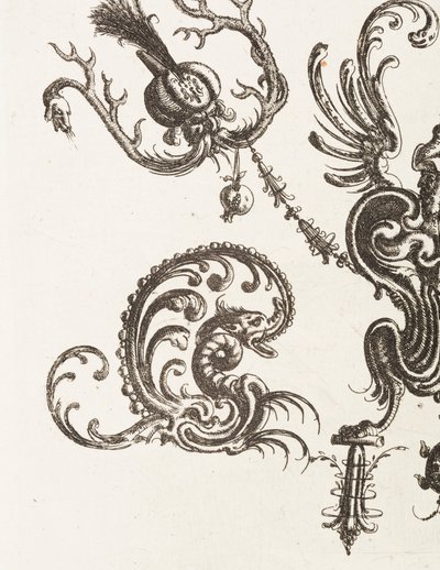 Druk, płyta 48, z Neuw Grotteßken Buch (Nowa księga groteska), 1610 autorstwa Unbekannt