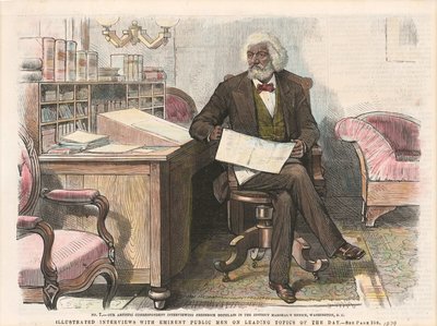 Druk Fredericka Douglassa, ca. 1879. autorstwa Unbekannt