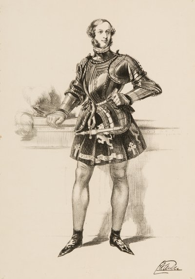 Nadruk Williama 2. hrabiego Craven w kostiumie noszonym na turnieju Eglinton 1839. autorstwa Unbekannt