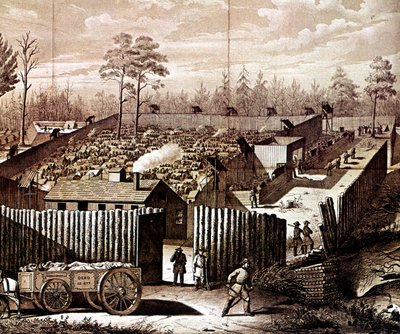 Palisada więzienna w Andersonville, Georgia, wojna secesyjna, 1861-1865 autorstwa Unbekannt