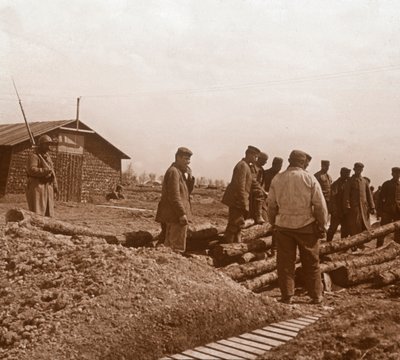 Więźniowie, Chalons, północna Francja, c1914-c1918 autorstwa Unbekannt