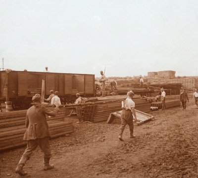 Więźniowie, Genicourt, północna Francja, c1914-c1918 autorstwa Unbekannt