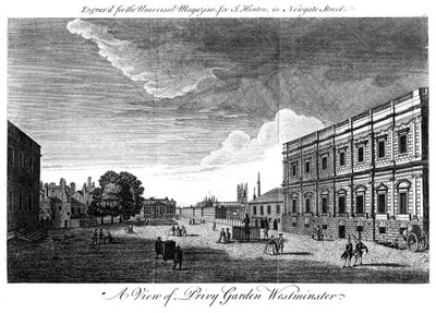 Privy Garden Westminster, Londyn, XVIII wiek autorstwa Unbekannt