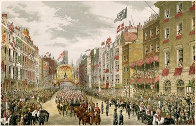 Procesja na Strand, Westminster, Londyn, 1863 autorstwa Unbekannt