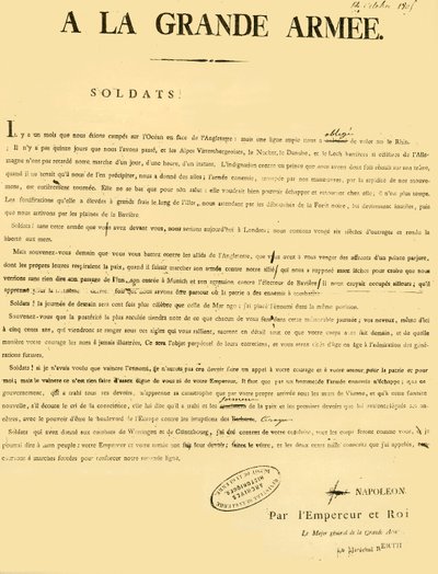 Odezwa do wojska, 13.10.1805, 1921. autorstwa Unbekannt
