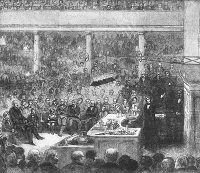 Profesor Faraday wykłada w Instytucie Królewskim...1856, 1901. autorstwa Unbekannt